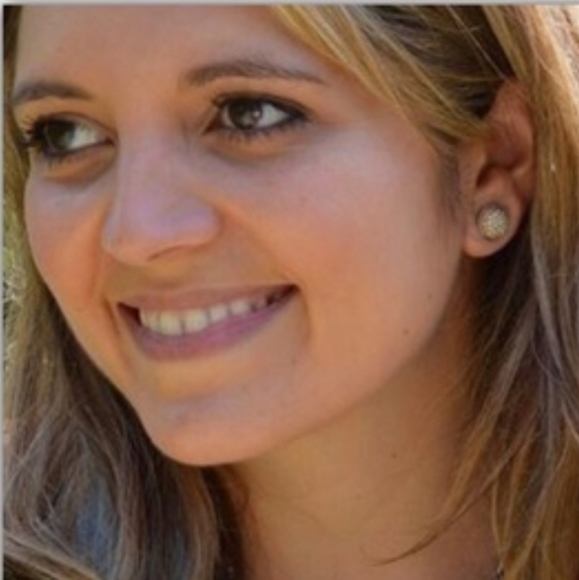 Elegant Gold and Silver Stud Earrings - Picture 2 of 7